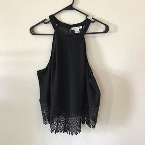 Sexy embroidered black blouse